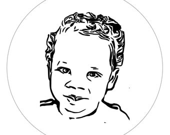 Custom Portrait Silk Stencil | Macaron Cake Stencil | Cake Stencil