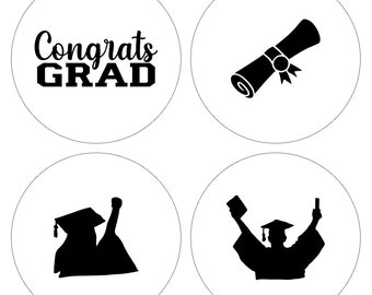 Graduation Macaron Silk Stencils | Cake Pop Stencils