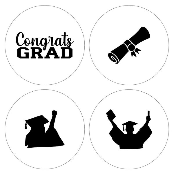 Graduation Macaron Silk Stencils | Cake Pop Stencils