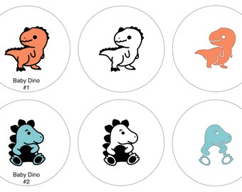 Baby Dinos Layered Macaron Silk Stencils | Cake Pop Stencils