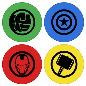 Superhero Macaron Silk Stencils | Cake Pop Stencils