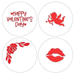 Valentine&#39;s Day Macaron Silk Stencils | Cake Pop Stencils