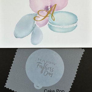 Mother's Day Macaron Stencils Cake Pop Stencils image 7