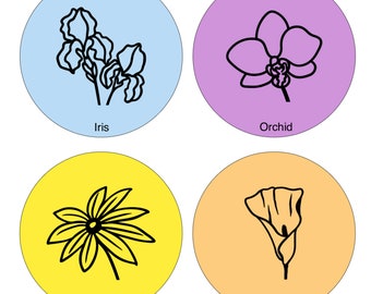 Gebloemde macaron-zijdesjablonen | Cakepop-sjablonen