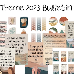 Young Women Bulletin Kit, LDS Young Women 2023 Theme, LDS YW Theme digital