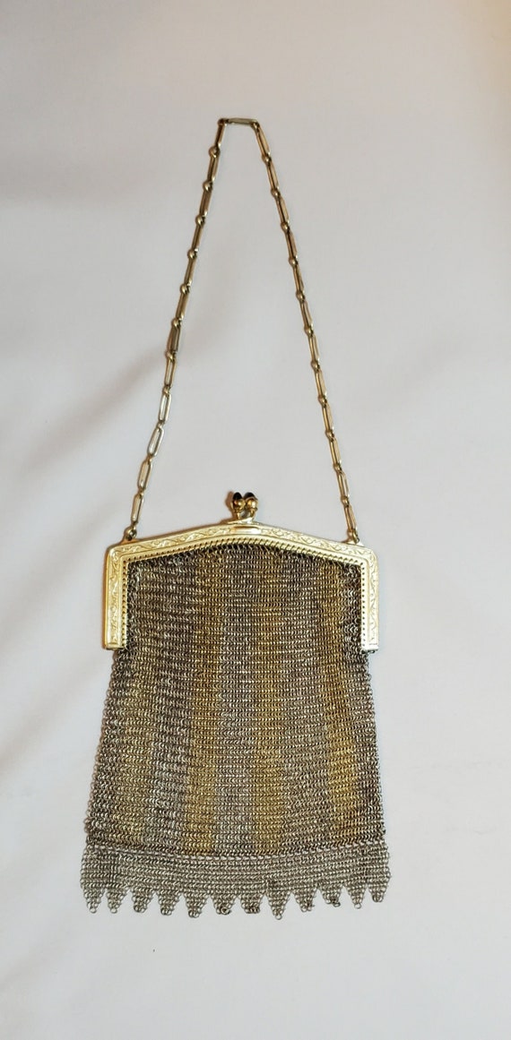 Vintage Gold Chainmail Purse Gem