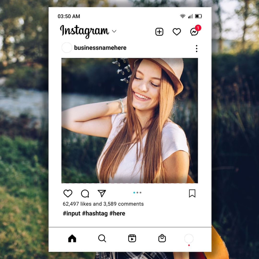 Customized Design 24x36 Instagram Social Media Cutout Photo Frame Party