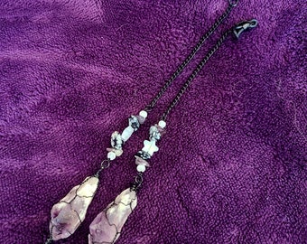 Amethyst Moonstone Snowflake Obsidian Glasses Chain