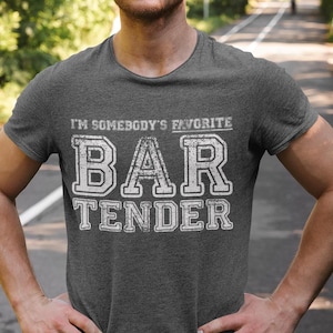 Somebody&#39;s Favorite Bartender Softstyle T-Shirt Mixologist Bar Tender Tee Shirt Gift