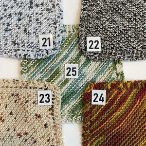 Hand Knit Cotton Dishcloth Washcloth Handmade VARIEGATED COLORS 1 Ready To Ship image 4