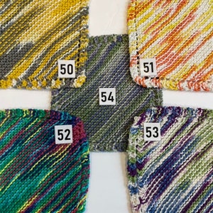 Hand Knit Cotton Dishcloth Washcloth Handmade VARIEGATED COLORS 1 Ready To Ship image 10
