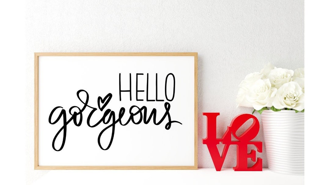 Hello Art Graphic Instant PNG Digital Download Printable Art Downloadable Graphics Wall