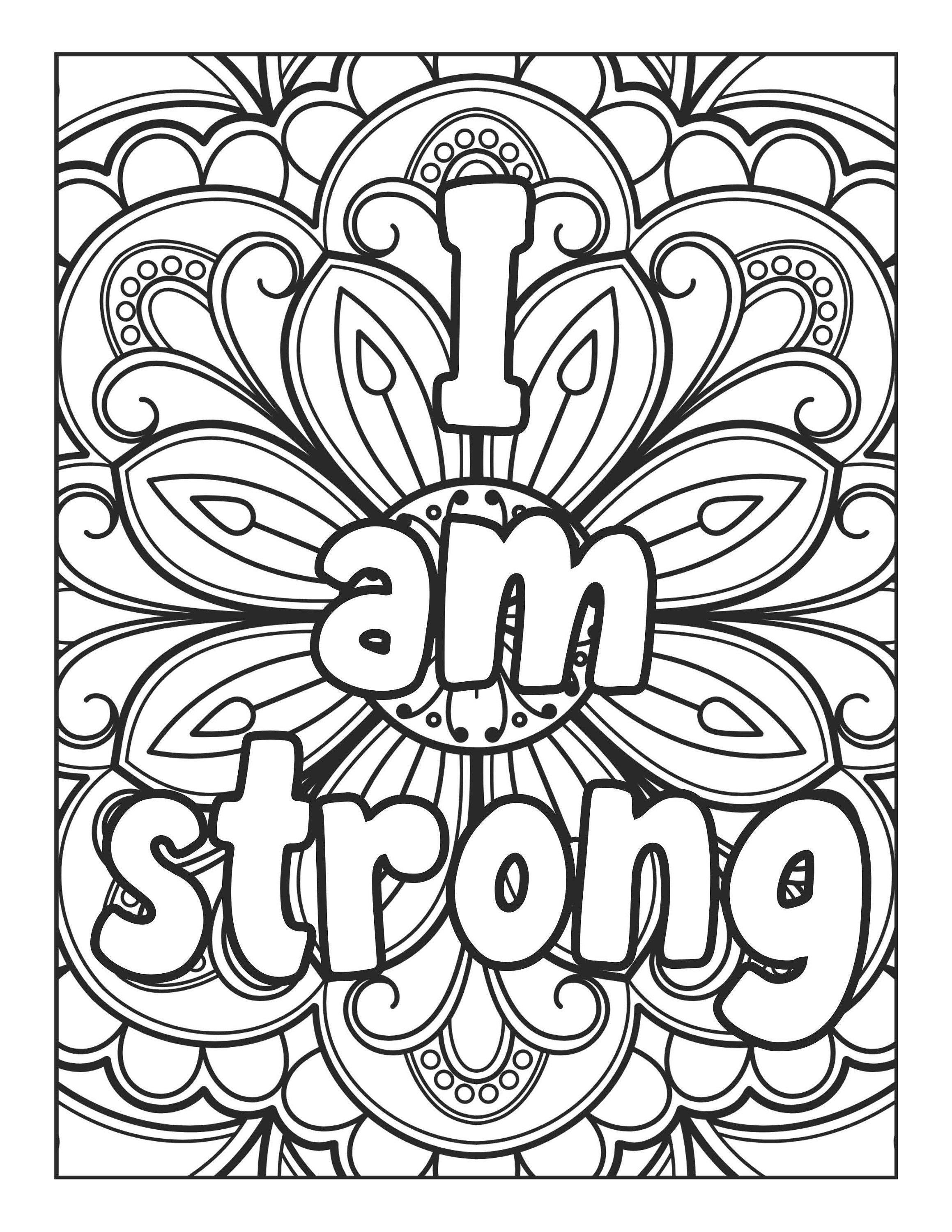 Teen Coloring Book GET INSPIRED!: Drawings with Encouraging and