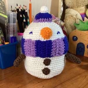 Cute Crochet Snowman, Amigurumi, Winter, Christmas, Holiday Season