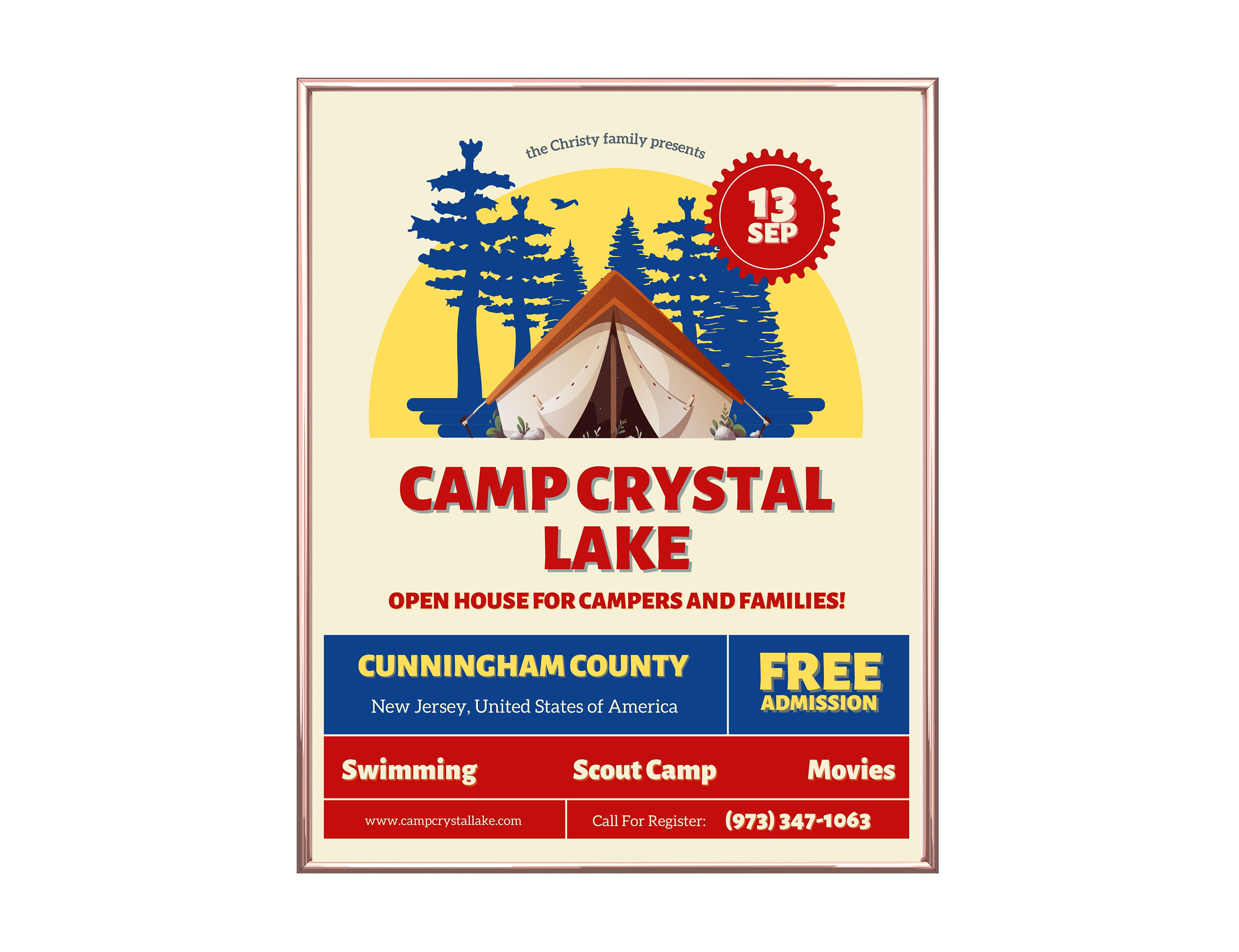 Friday the 13th Camp Crystal Lake Flyer 16 X 20 Etsy