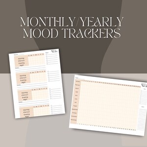Monthly/Yearly Mood Tracker | Printable Mood Tracker | Mood Tracker | Happy Planner Yearly Tracker