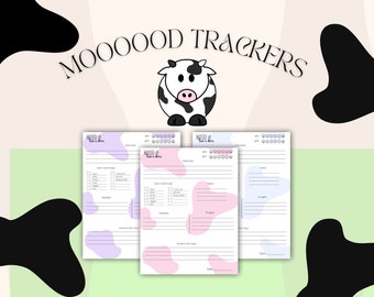 Daily Mood Tracker | Printable Mood Tracker | Mood Tracker Journal | Monthly Mood Tracker