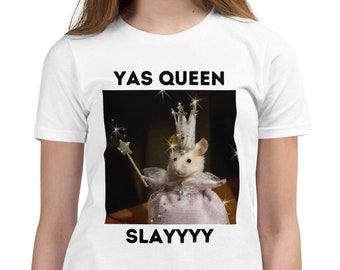 Youth Yas Queen Slay Shirt - Kids Slay Shirt - Sarcastic Humor - Funny Unisex Childrens Shirt - Funny Rat T-Shirt