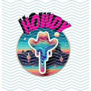 Howdy/western/country/cactus/cowgirl/hat/png