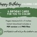 Printable Birthday Cards | Color Your Own Birthday Card | Digital ...