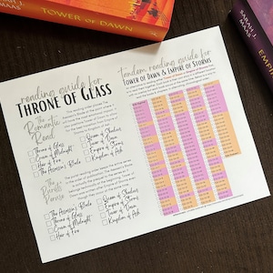 Digital Download - Printable Bookmark - for Tandem Read: Empire of Storms & Tower of Dawn from Throne of Glass series