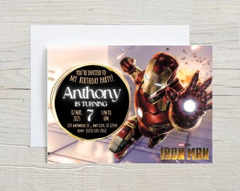 Iron Man Birthday | Invitation | Editable Template | Digital Download