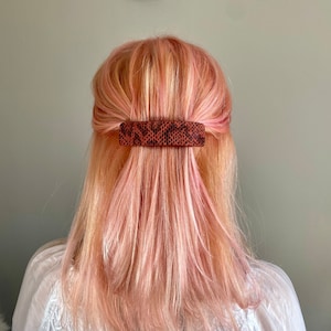 The Famous French Leather Barrette - High Quality Rectangular Hair Clip - Genuine Leather - Designed in Canada - Made in France