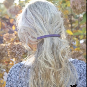 The Famous French Leather Barrette - Skinny Hair Clip - Handcrafted Genuine Leather Barrette - Made in France -DISCOUNTED-  PLEASE READ