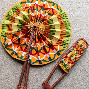 Authentic Leather Kente Fan