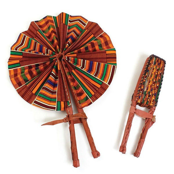 Authentic Leather Kente Fan