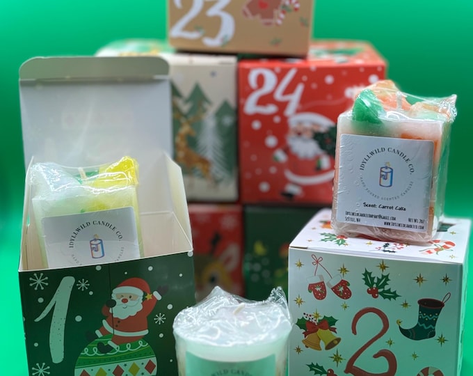 Featured listing image: Christmas Votive Candle Advent Calendar | 24 days of scents