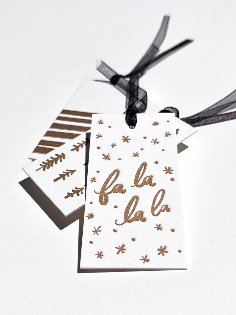 Letterpress Christmas Holiday Gift Tags image 5