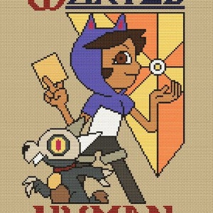 WANTED - Luz - The Owl House Cross Stitch
