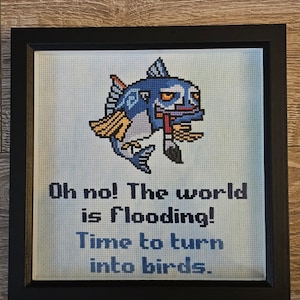 Time to evolve into birds! Legend of Zelda Wind Waker Cross Stitch