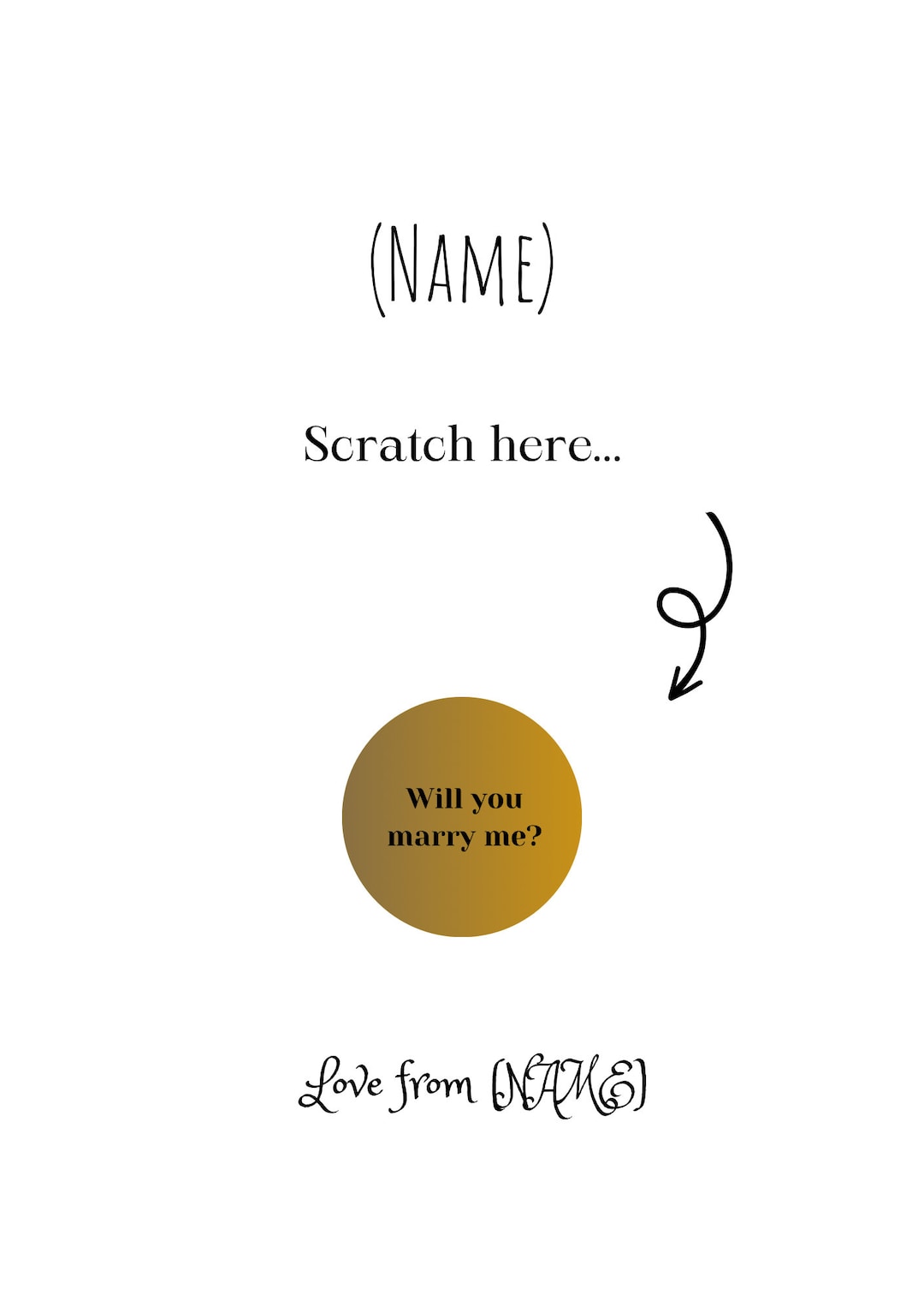 Personalised Proposal Surprise Scratch Card, Will You Marry Me? - Etsy
