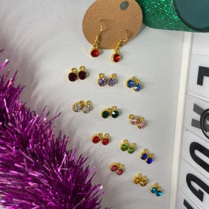 Personalised Birthstone drop earrings. Birthday earrings. Jewel stone earrings. Christmas gift. Anniversary gift
