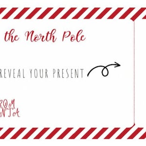 Livraison de Noël personnalisée du Père Noël Surprise avec carte à gratter