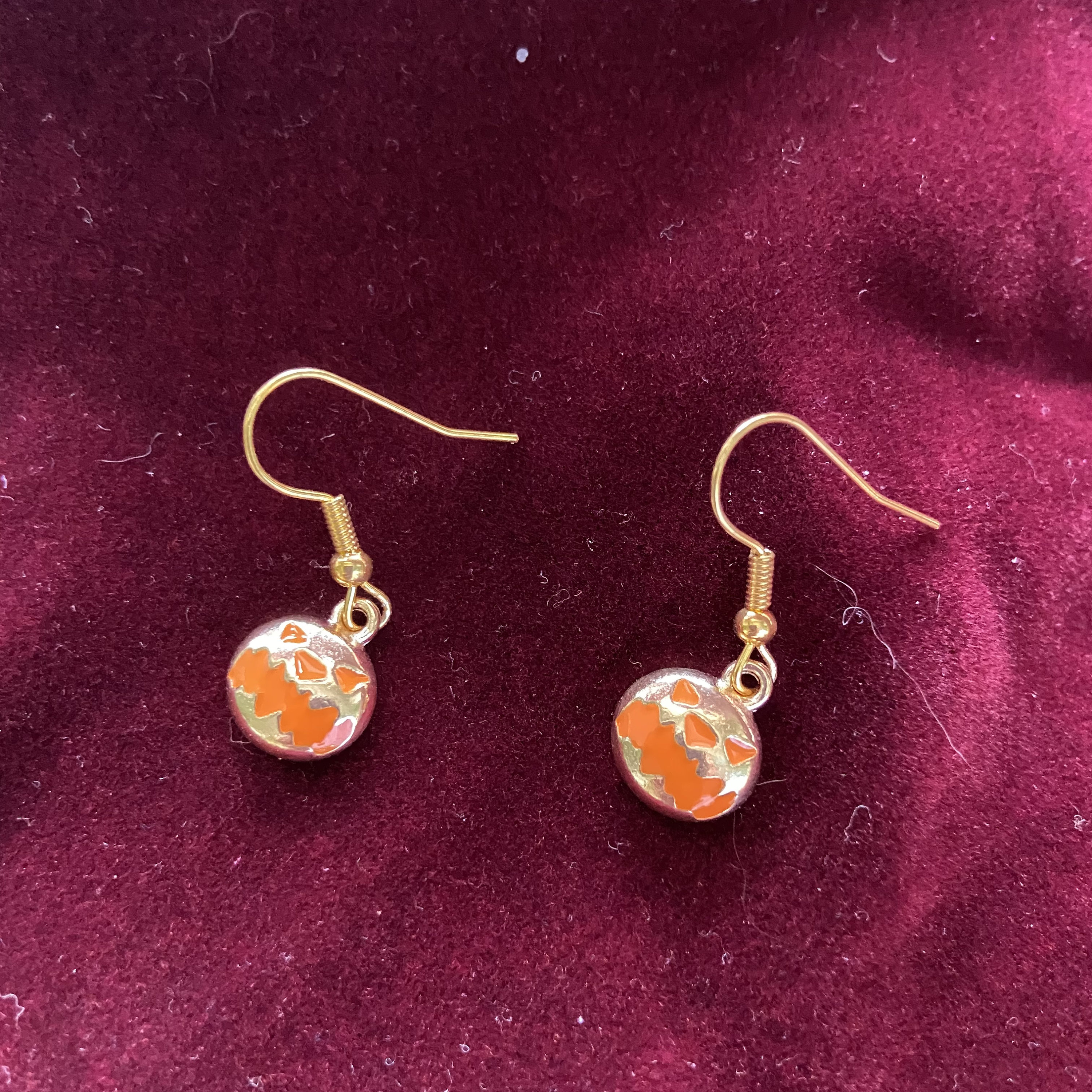 Halloween Pumpkin Earrings - Acrylic Smiling Face Drop Earrings, Festive Holiday Dangle Jewelry, Fun Party Accessory - View #7