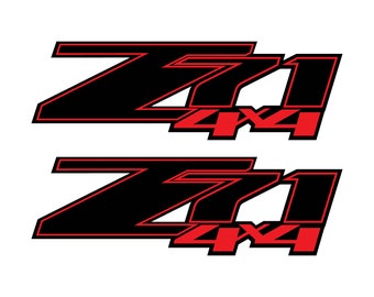 Z71 4x4 Truck Decals Red Stickers for 1500 2500