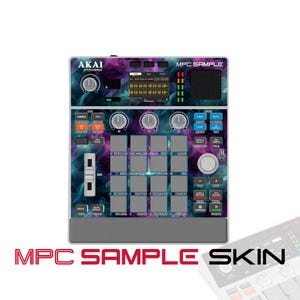 Akai MPC Sample Skin / Lila Blågrön Smoke