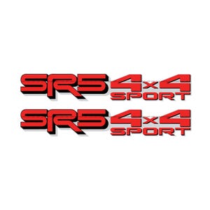 Adesivi sostitutivi per decalcomanie sportive SR5 4x4 / Rosso