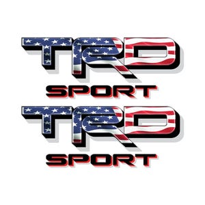 TRD Sport Decals for New Toyota Tacoma Replacement Stickers / USA Flag