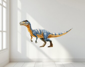 Watercolor Dinosaur Wall Decal: Peel and Stick Kids Room Decor