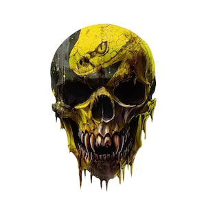 Skull Decal - Skull Sticker for Your Car, Truck, Laptop / Snake