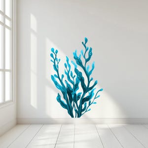 Watercolor Seaweed Wall Decal Ocean Sea Life Algae Removable Fabric Wall Sticker