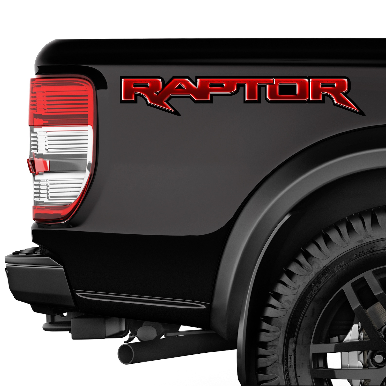 Red Raptor Decals Raptor Metal Decals Package Truck Bed Side / Red - Etsy