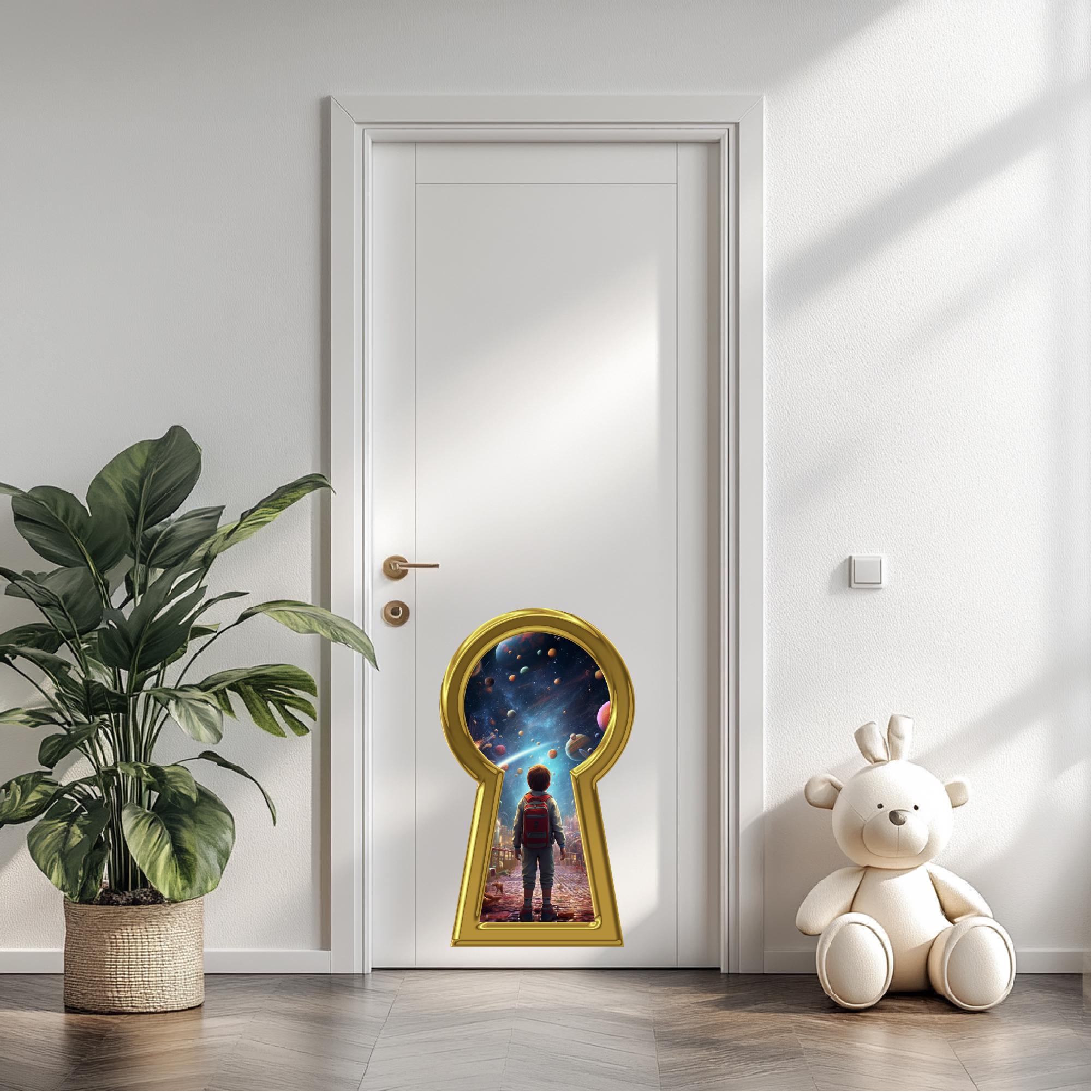 Autocollant mural Sonic effet trou 3D pour enfants