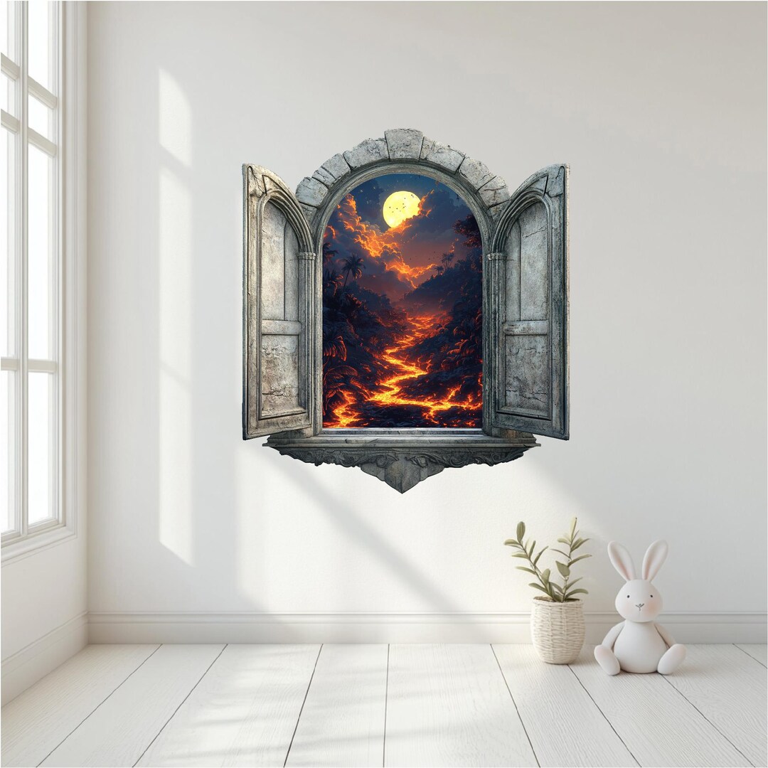 3D Window Wall Decal: Fantasy Magic Portal Sticker - Etsy