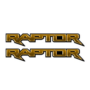 Raptor Metal Decals Paket LKW Bettseite / Gold