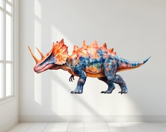 Watercolor Dinosaur Wall Decal: Peel and Stick Kids Room Decor